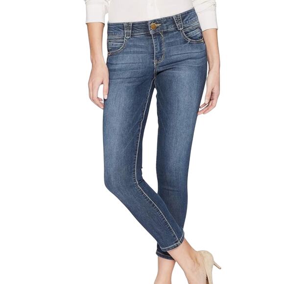 Democracy Ab Solution Classic Blue Women's Crop Jeans Size 12 - Picture 7 of 8